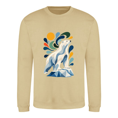 Arctic Resolve Adult Sweatshirt - Freeform Fauna Desert Sand colour variant image