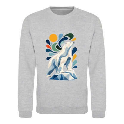 Arctic Resolve Adult Sweatshirt - Freeform Fauna Heather Grey colour variant image
