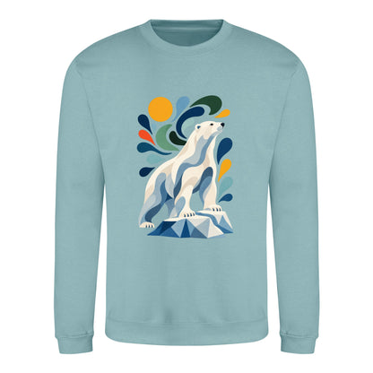 Arctic Resolve Adult Sweatshirt - Freeform Fauna Seafoam colour variant image