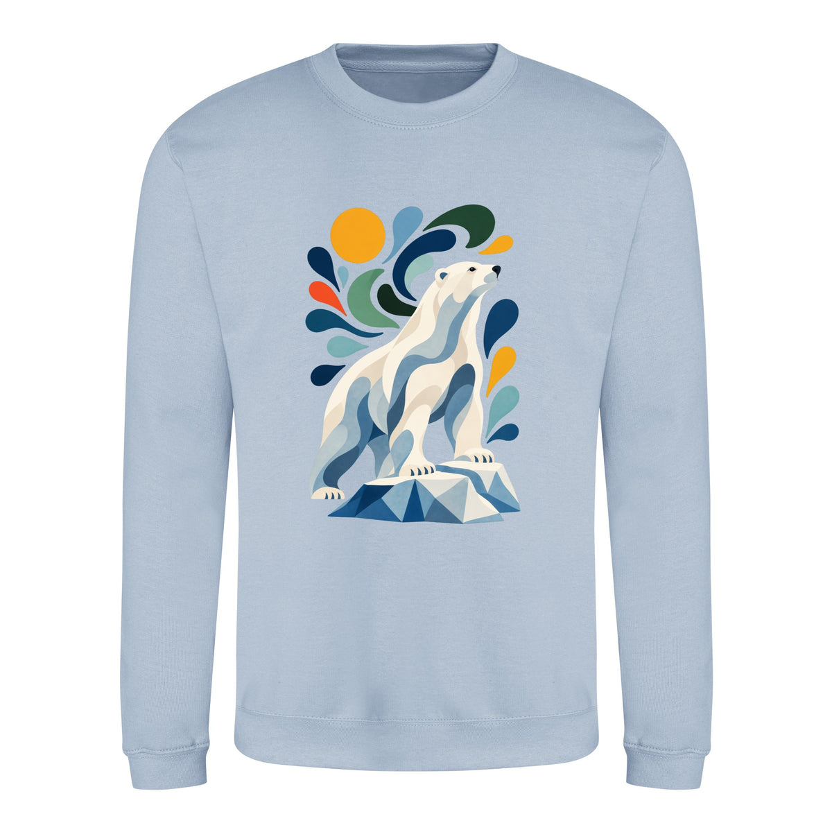 Arctic Resolve Adult Sweatshirt - Freeform Fauna Sky Blue colour variant image
