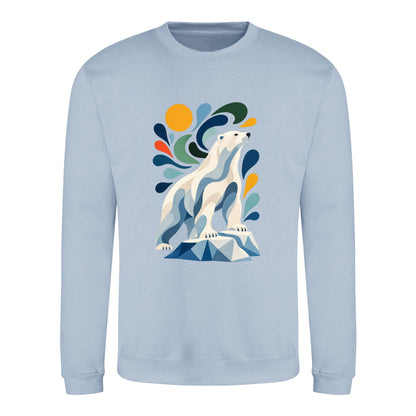 Arctic Resolve Adult Sweatshirt - Freeform Fauna Sky Blue colour variant image