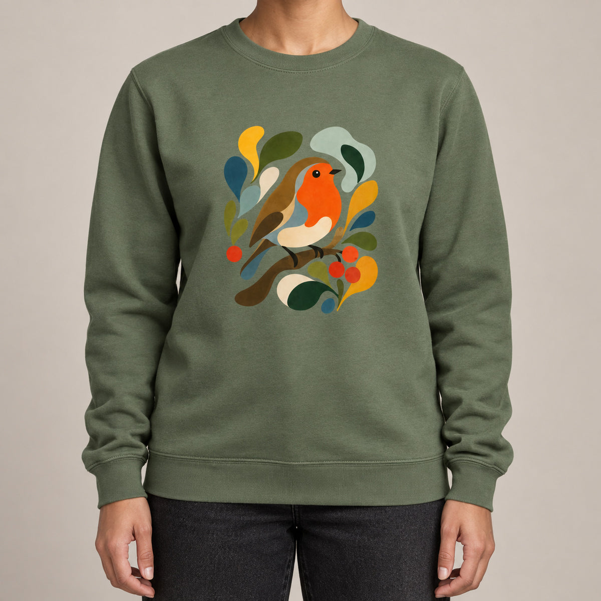 Hedgerow Harmony Adult Sweatshirt - Freeform Fauna lead image