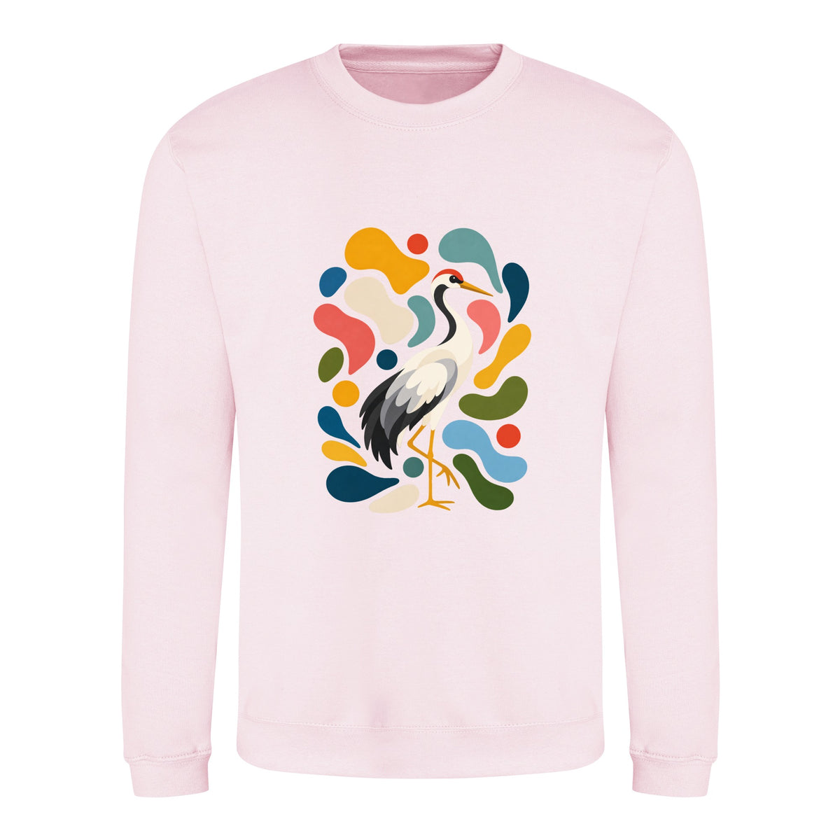 Stillness and Grace Adult Sweatshirt - Freeform Fauna Baby Pink colour variant image