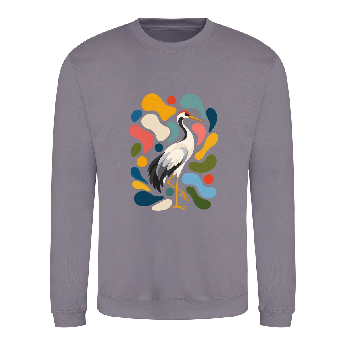 Stillness and Grace Adult Sweatshirt - Freeform Fauna Dusty Lilac colour variant image