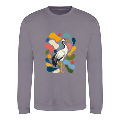 Stillness and Grace Adult Sweatshirt - Freeform Fauna Dusty Lilac colour variant image