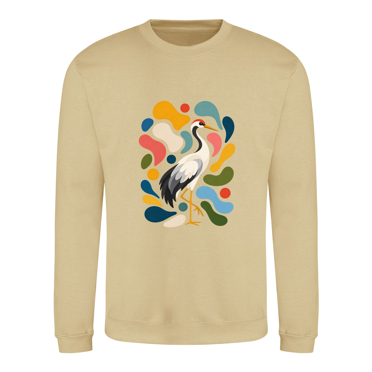 Stillness and Grace Adult Sweatshirt - Freeform Fauna Desert Sand colour variant image