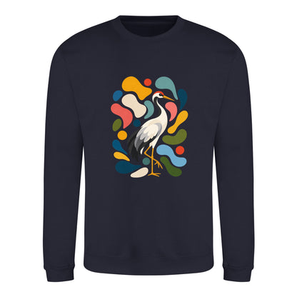 Stillness and Grace Adult Sweatshirt - Freeform Fauna French Navy colour variant image
