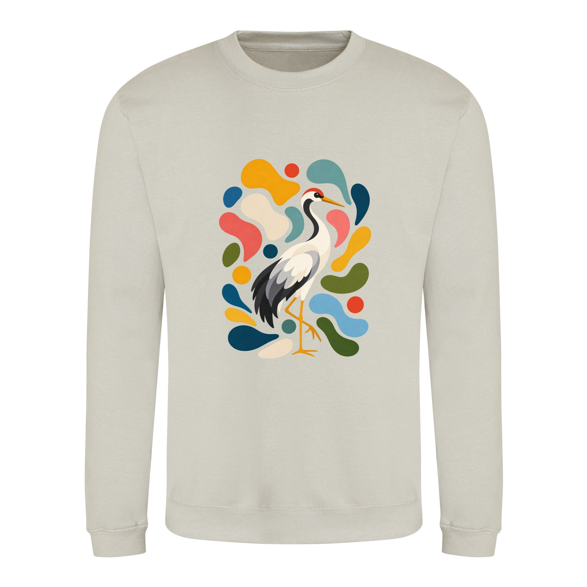Stillness and Grace Adult Sweatshirt - Freeform Fauna Natural Stone colour variant image