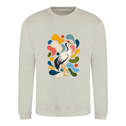 Stillness and Grace Adult Sweatshirt - Freeform Fauna Natural Stone colour variant image