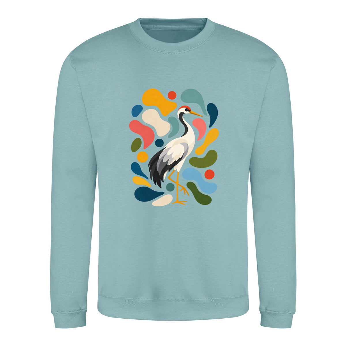 Stillness and Grace Adult Sweatshirt - Freeform Fauna Seafoam colour variant image