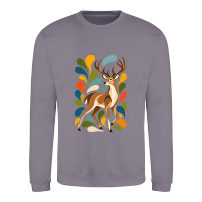 Woodland Majesty Adult Sweatshirt - Freeform Fauna Dusty Lilac colour variant image