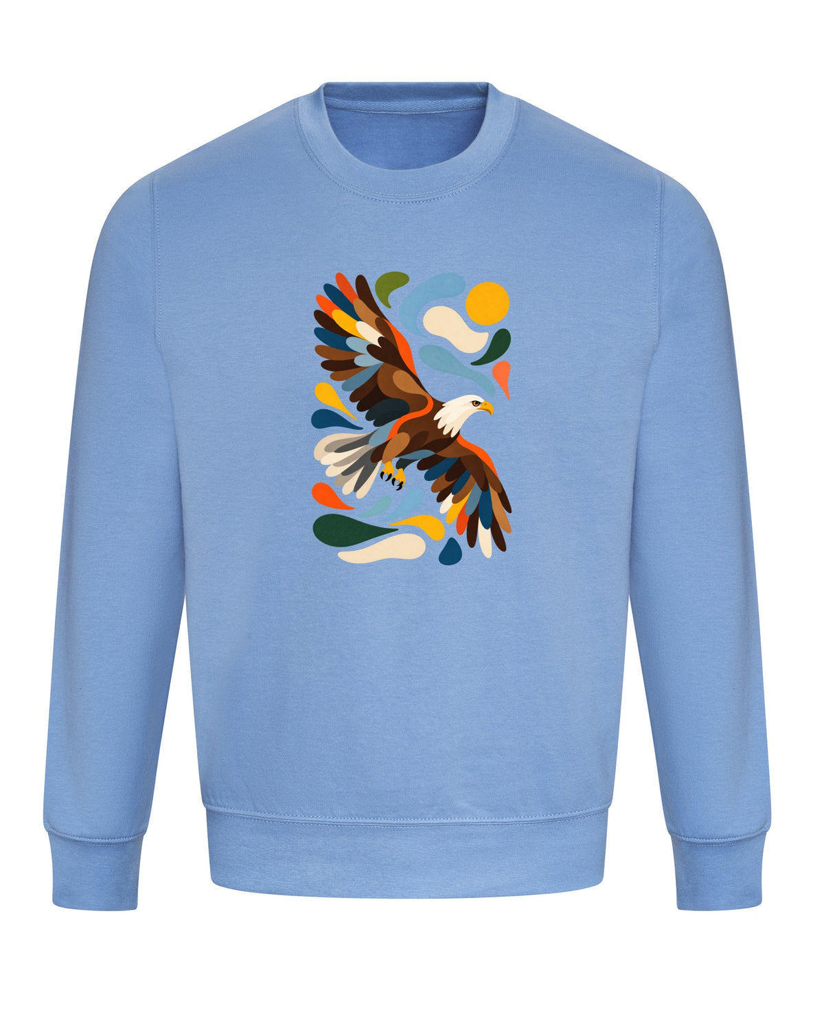 Skybound Spirit Adult Sweatshirt - Freeform Fauna Cornflower Blue colour variant image