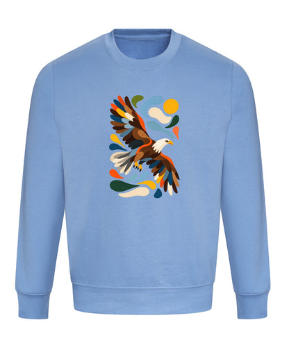 Skybound Spirit Adult Sweatshirt - Freeform Fauna Cornflower Blue colour variant image