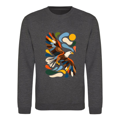 Skybound Spirit Adult Sweatshirt - Freeform Fauna Charcoal colour variant image