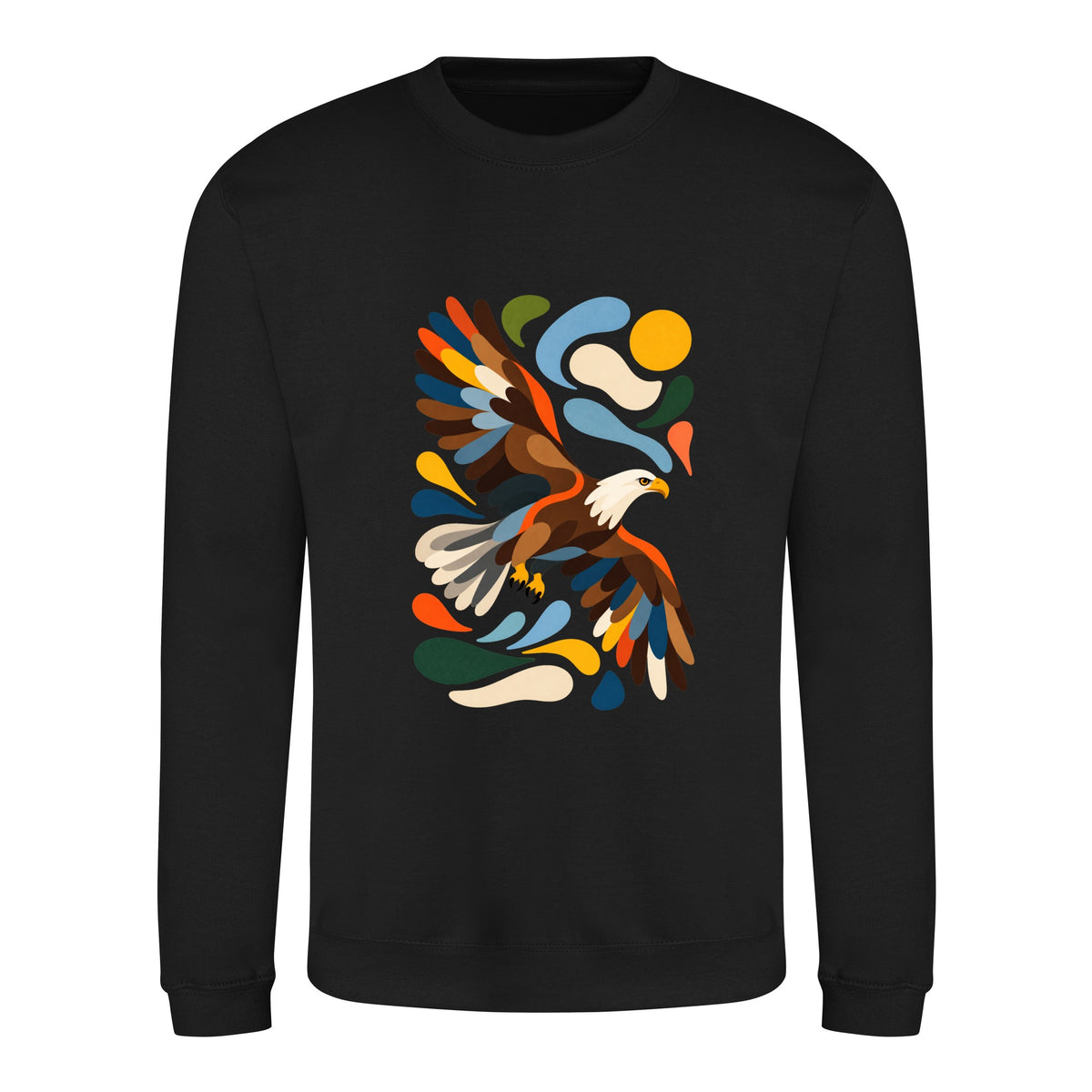 Skybound Spirit Adult Sweatshirt - Freeform Fauna Deep Black colour variant image