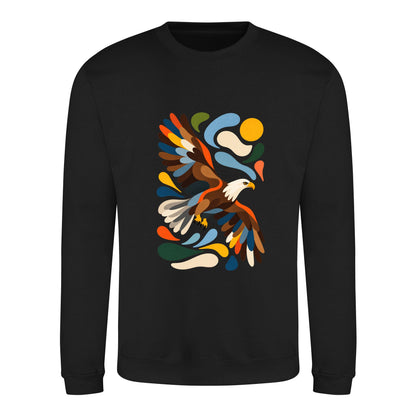 Skybound Spirit Adult Sweatshirt - Freeform Fauna Deep Black colour variant image