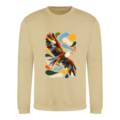 Skybound Spirit Adult Sweatshirt - Freeform Fauna Desert Sand colour variant image