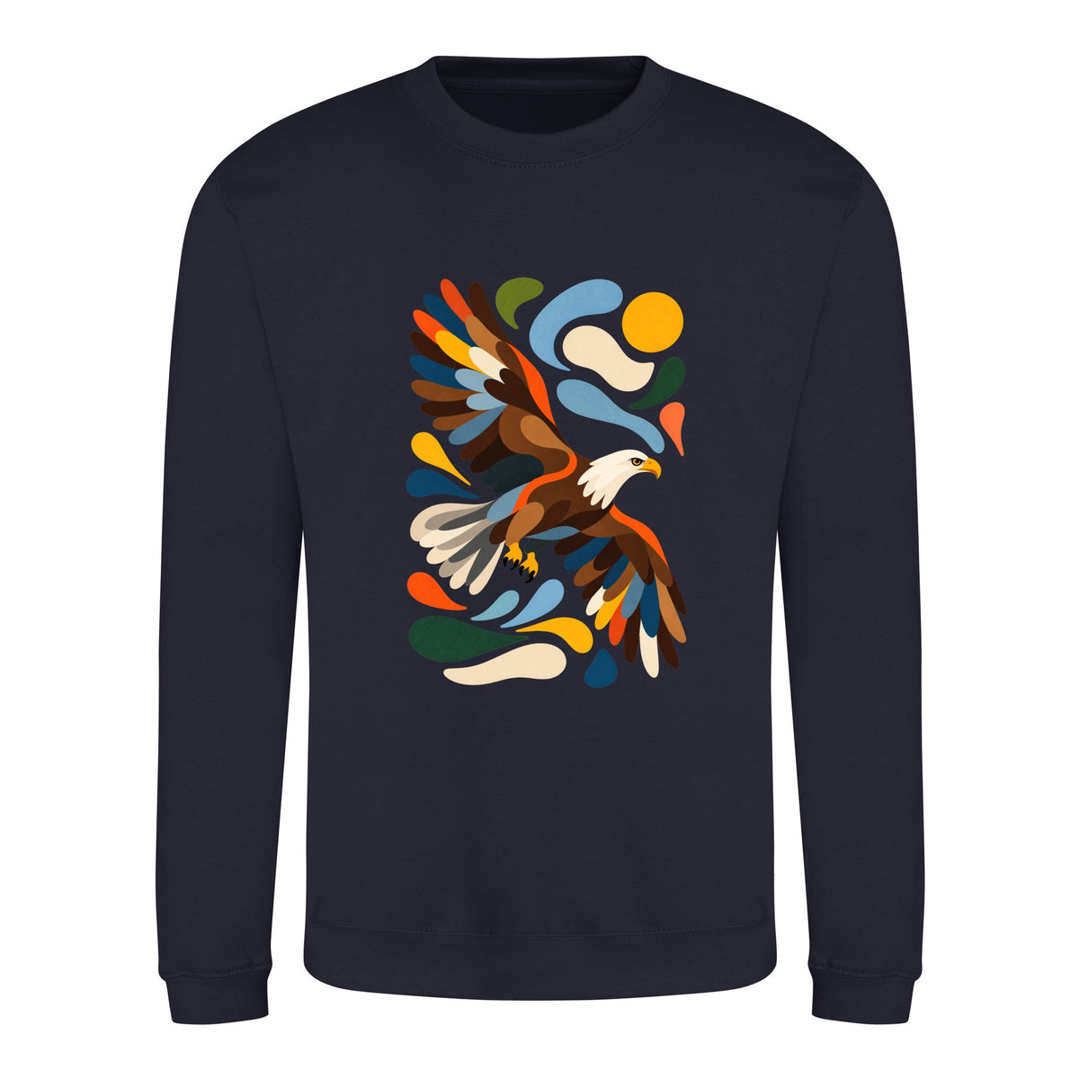 Skybound Spirit Adult Sweatshirt - Freeform Fauna French Navy colour variant image
