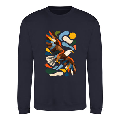 Skybound Spirit Adult Sweatshirt - Freeform Fauna French Navy colour variant image