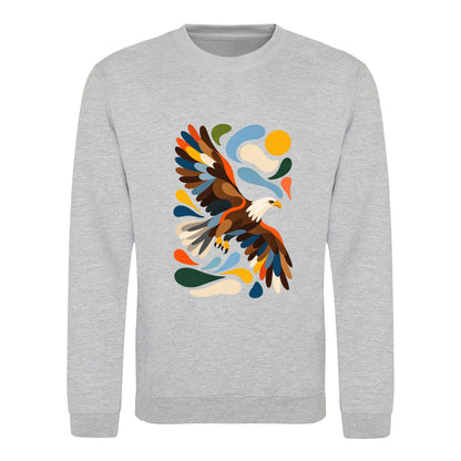 Skybound Spirit Adult Sweatshirt - Freeform Fauna Heather Grey colour variant image