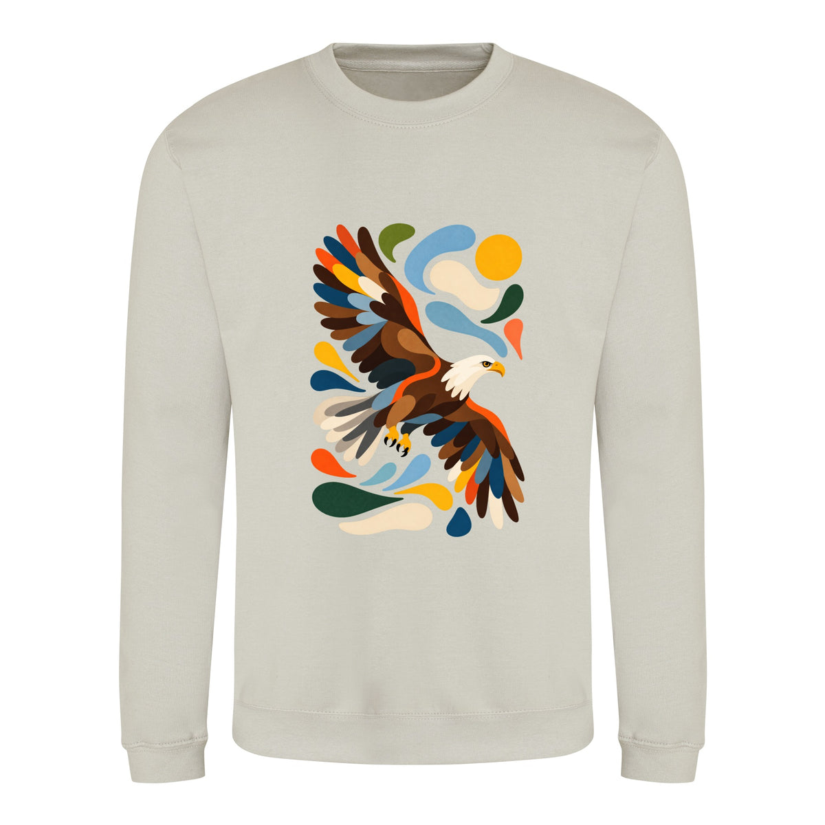 Skybound Spirit Adult Sweatshirt - Freeform Fauna Natural Stone colour variant image
