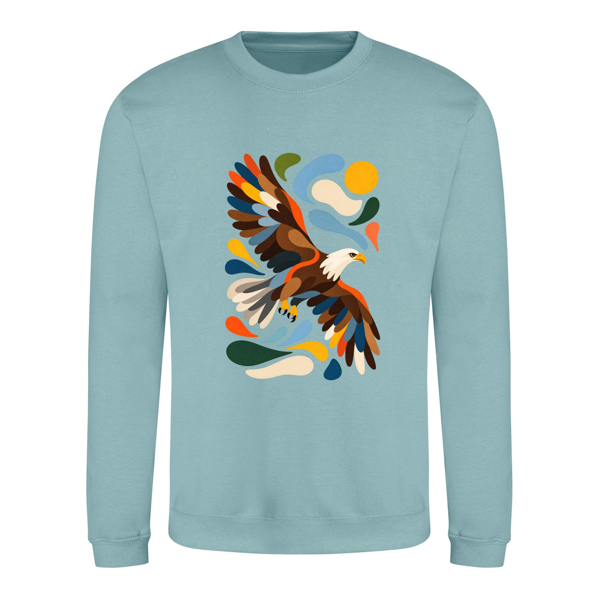 Skybound Spirit Adult Sweatshirt - Freeform Fauna Seafoam colour variant image