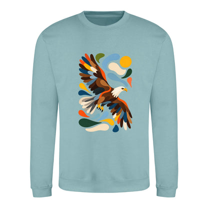 Skybound Spirit Adult Sweatshirt - Freeform Fauna Seafoam colour variant image