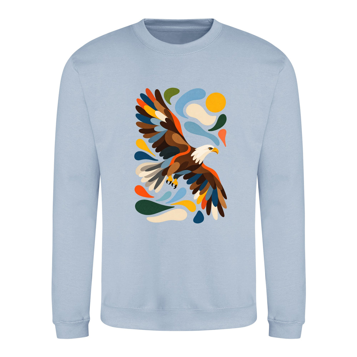 Skybound Spirit Adult Sweatshirt - Freeform Fauna Sky Blue colour variant image