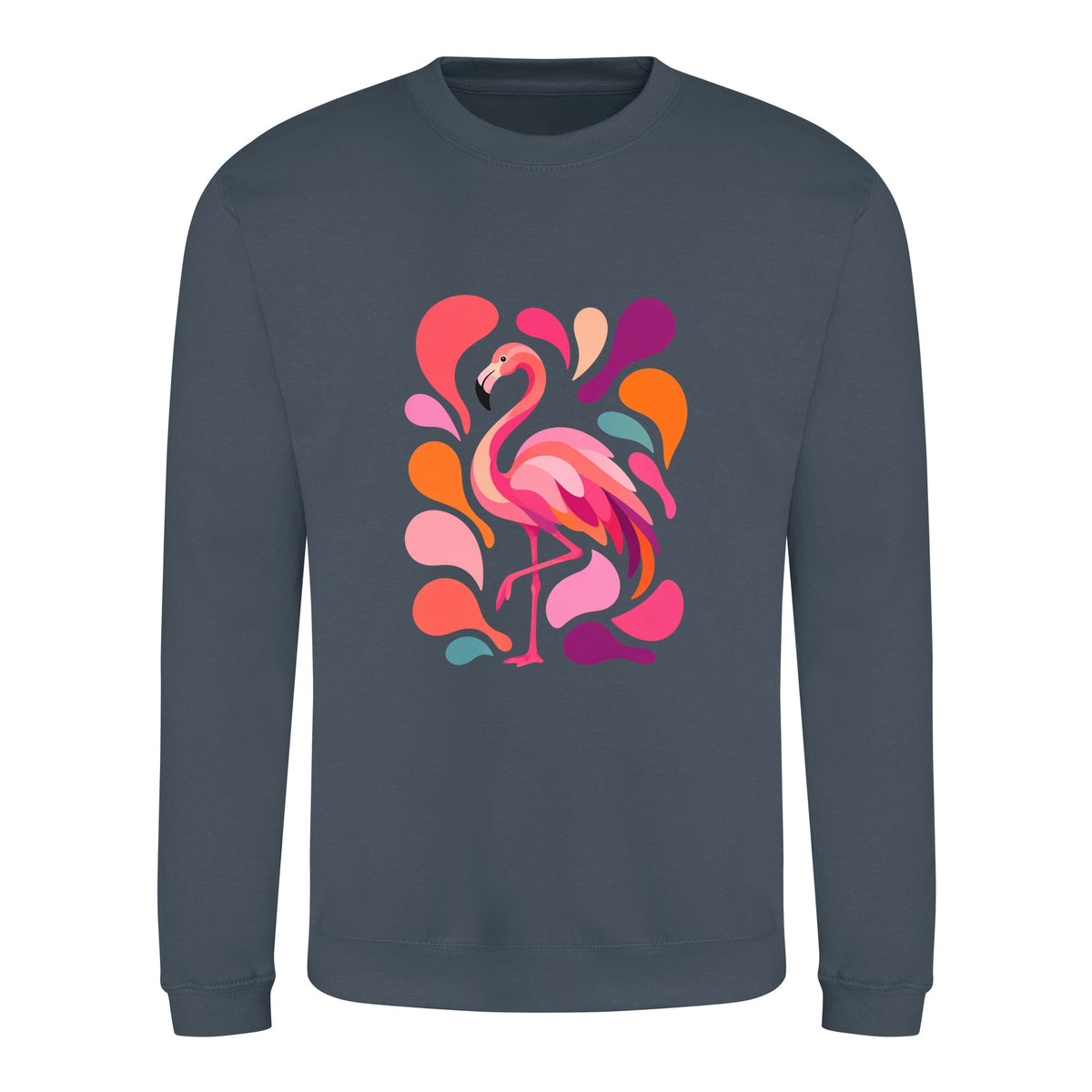 Blush in Motion Adult Sweatshirt - Freeform Fauna Airforce Blue colour variant image