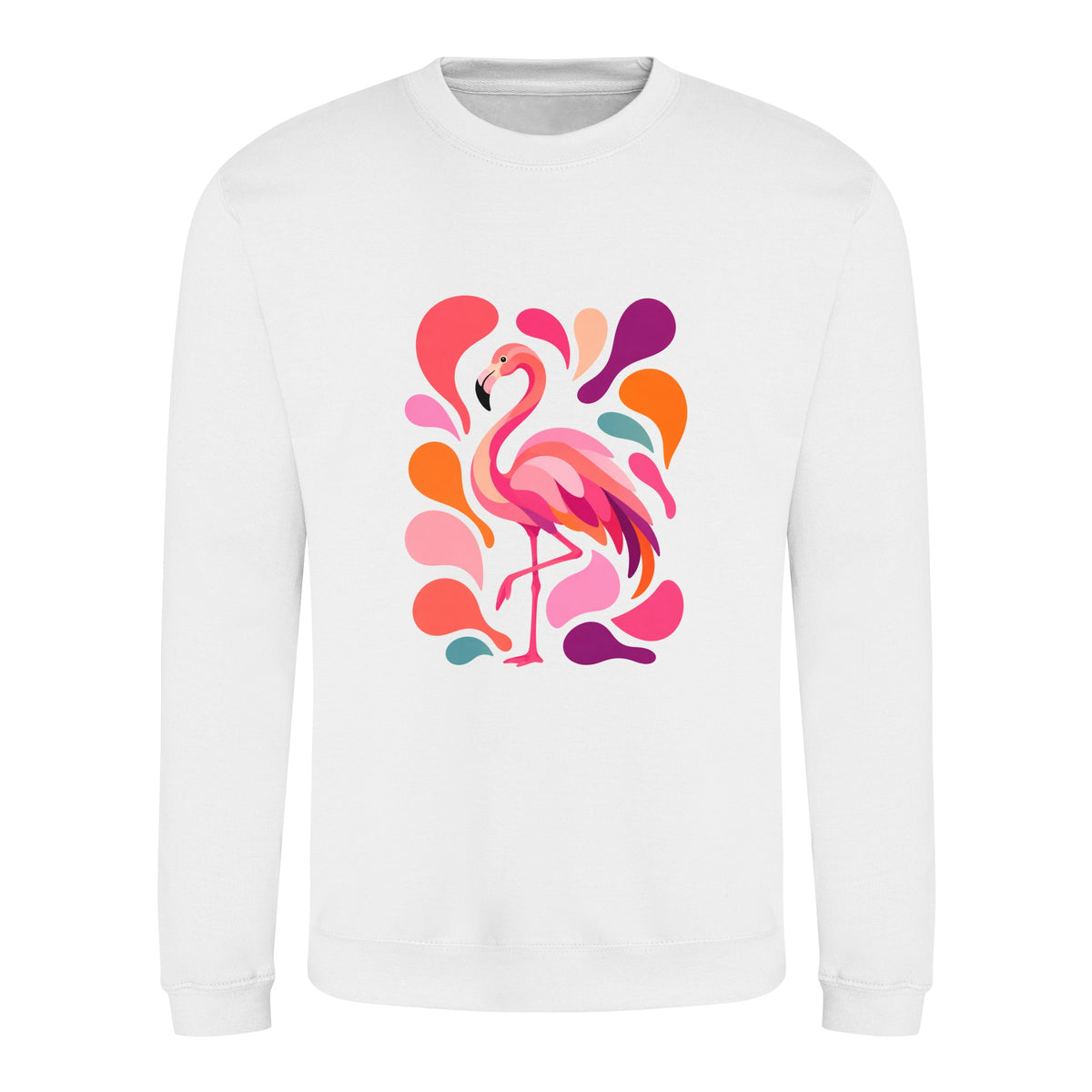 Blush in Motion Adult Sweatshirt - Freeform Fauna Arctic White colour variant image