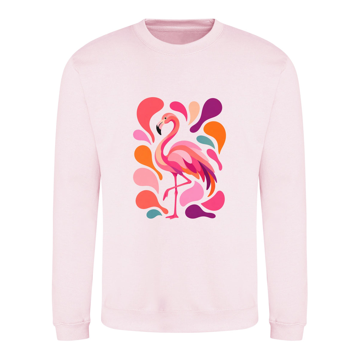 Blush in Motion Adult Sweatshirt - Freeform Fauna Baby Pink colour variant image