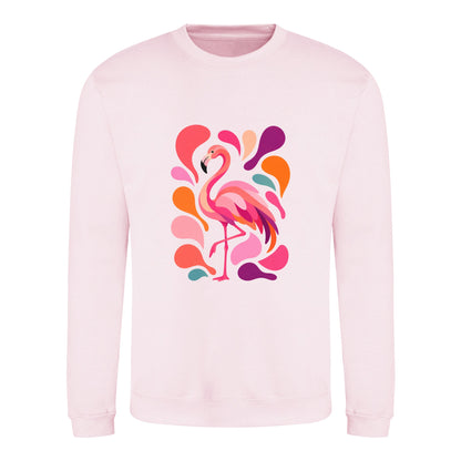 Blush in Motion Adult Sweatshirt - Freeform Fauna Baby Pink colour variant image
