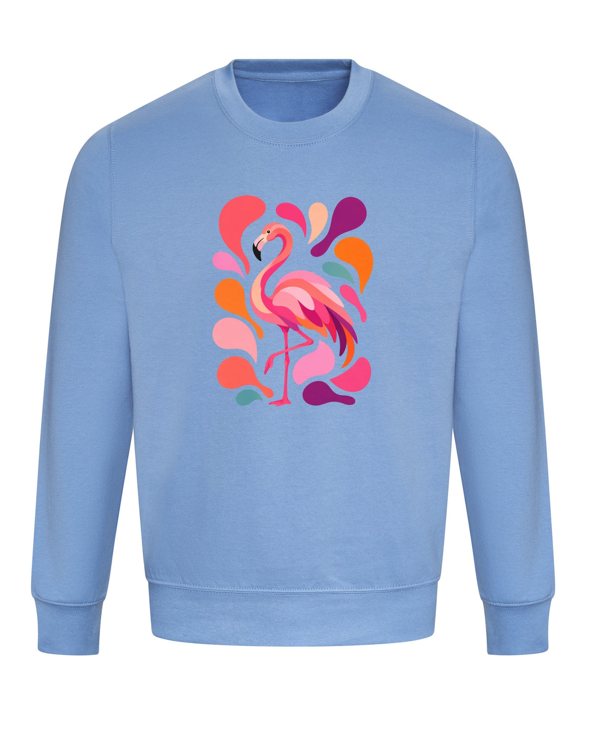 Blush in Motion Adult Sweatshirt - Freeform Fauna Cornflower Blue colour variant image