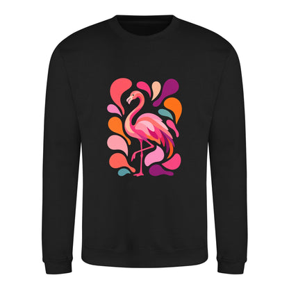 Blush in Motion Adult Sweatshirt - Freeform Fauna Deep Black colour variant image