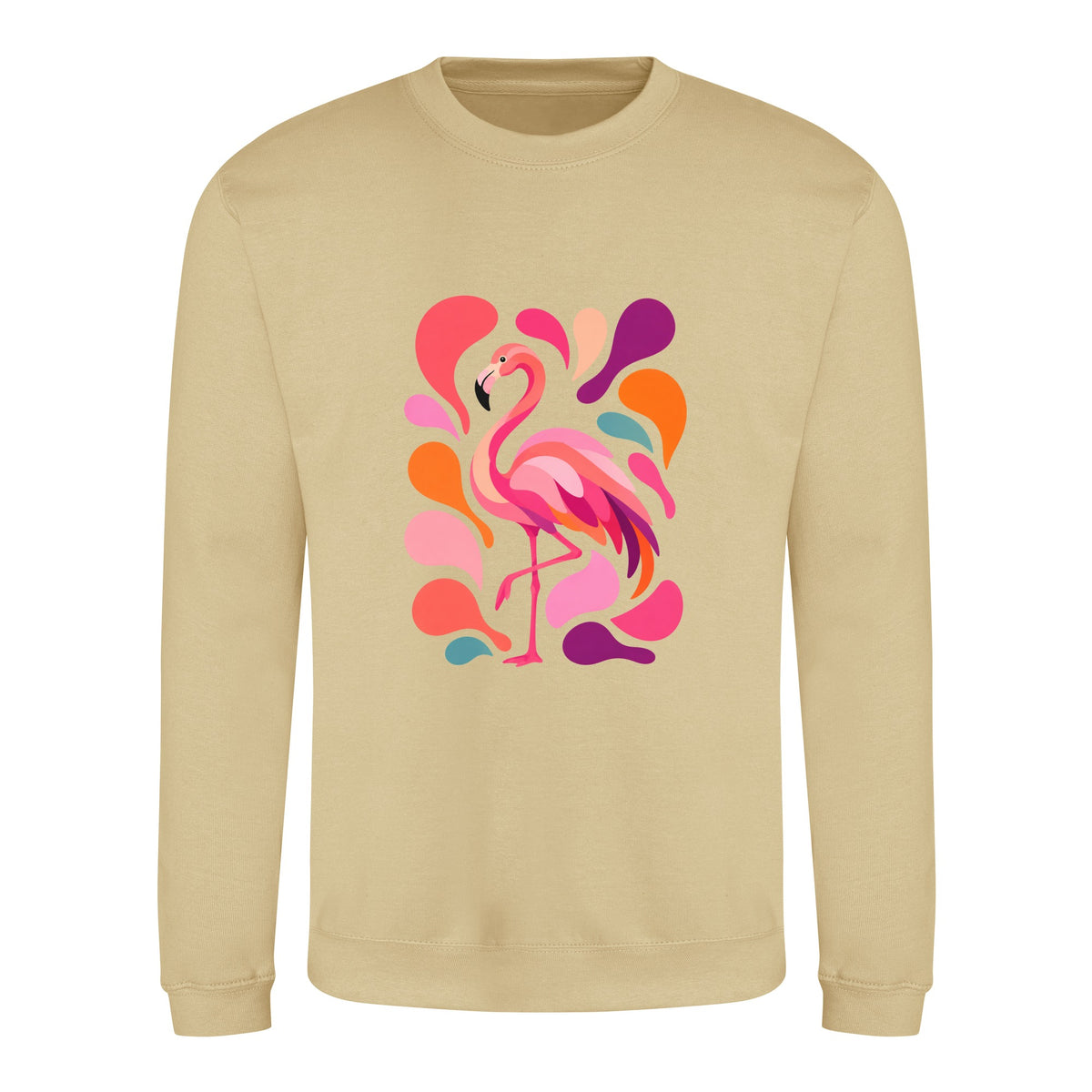 Blush in Motion Adult Sweatshirt - Freeform Fauna Desert Sand colour variant image