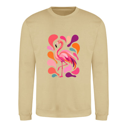 Blush in Motion Adult Sweatshirt - Freeform Fauna Desert Sand colour variant image