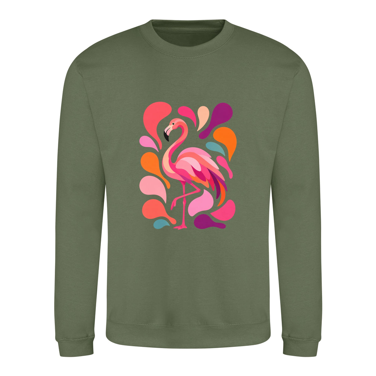 Blush in Motion Adult Sweatshirt - Freeform Fauna Earthy Green colour variant image