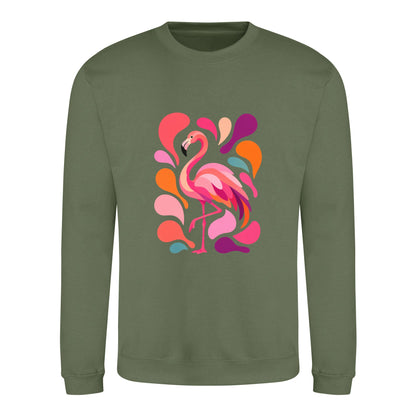 Blush in Motion Adult Sweatshirt - Freeform Fauna Earthy Green colour variant image