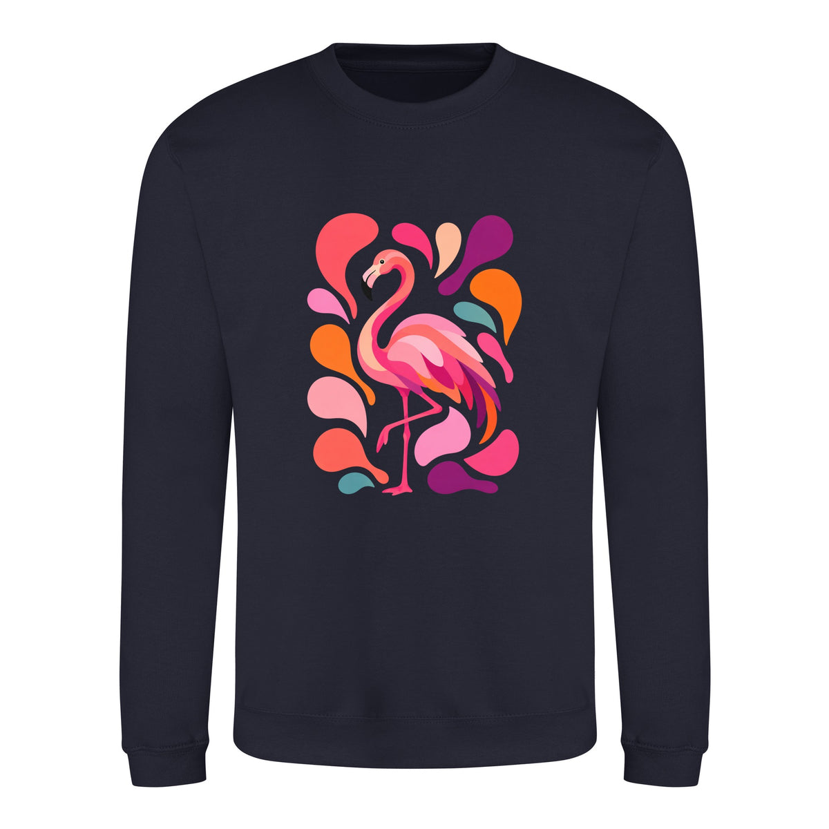 Blush in Motion Adult Sweatshirt - Freeform Fauna French Navy colour variant image