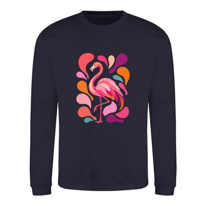 Blush in Motion Adult Sweatshirt - Freeform Fauna French Navy colour variant image