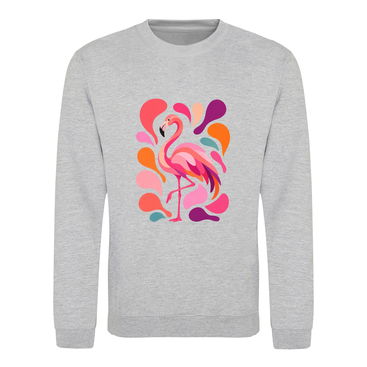 Blush in Motion Adult Sweatshirt - Freeform Fauna Heather Grey colour variant image