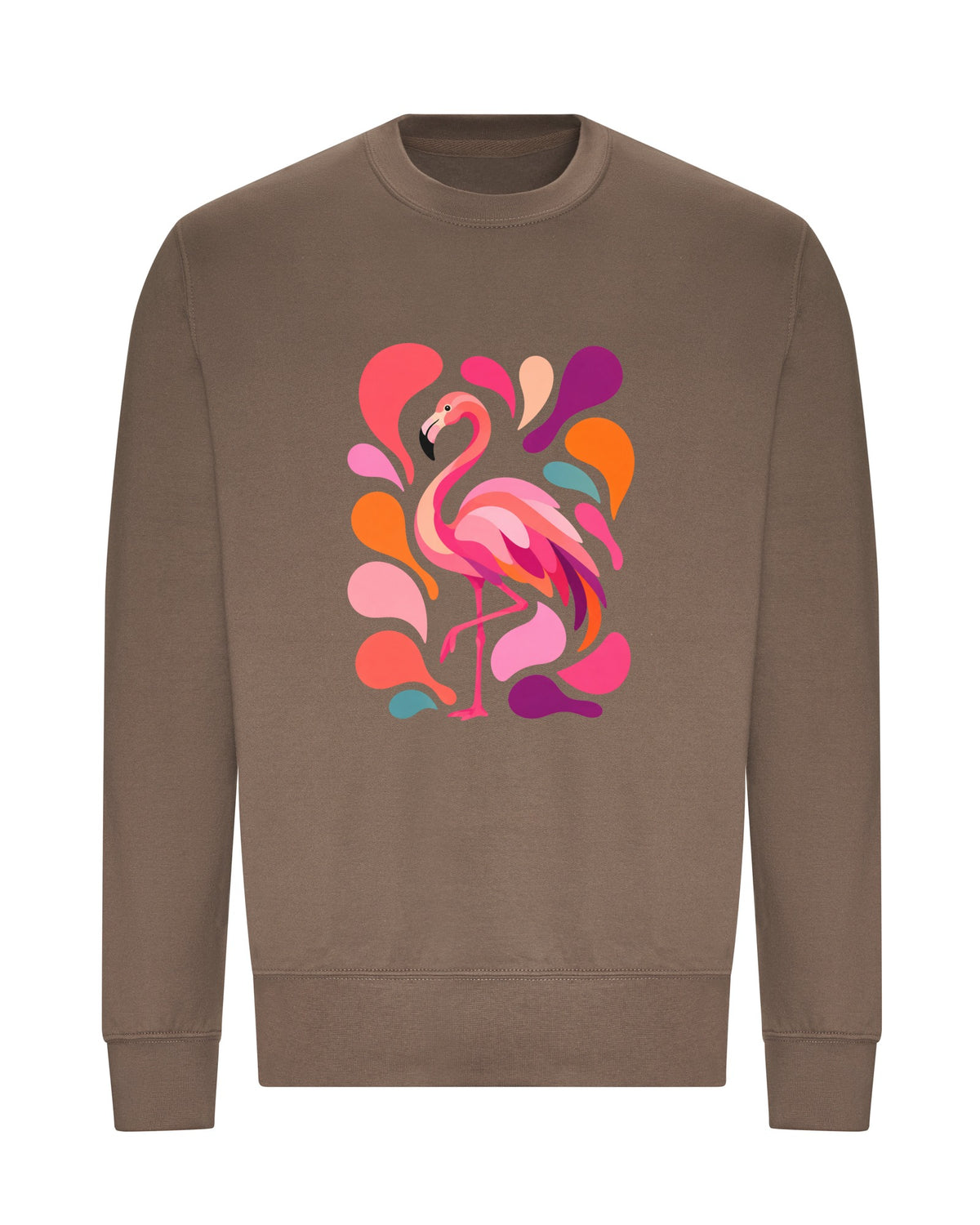 Blush in Motion Adult Sweatshirt - Freeform Fauna Mocha Brown colour variant image