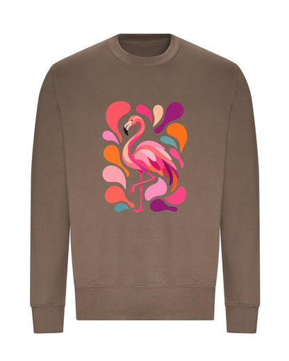Blush in Motion Adult Sweatshirt - Freeform Fauna Mocha Brown colour variant image