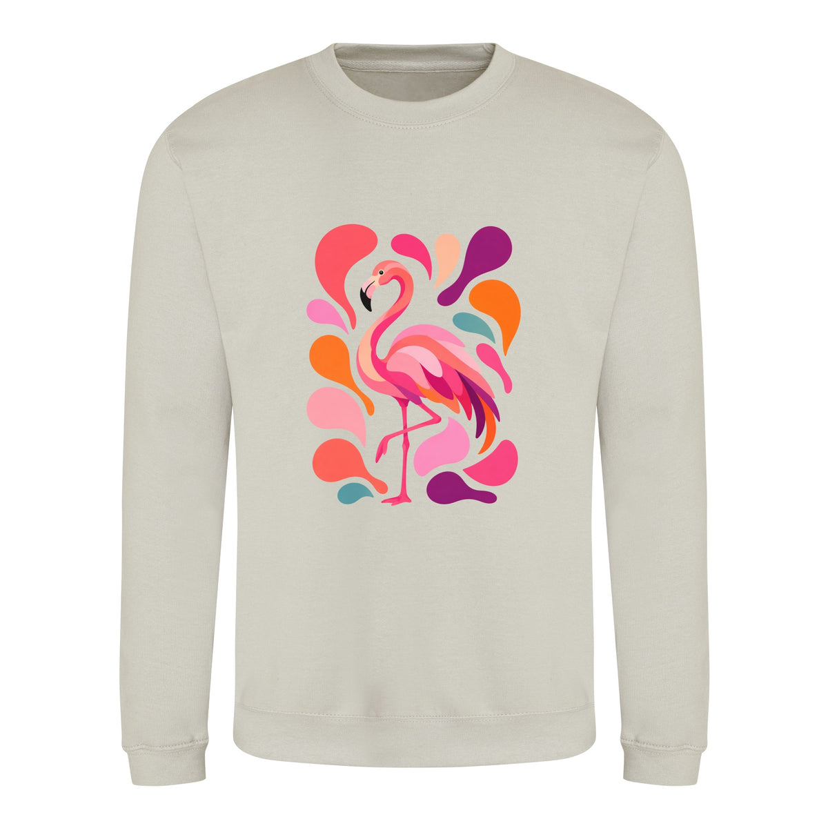Blush in Motion Adult Sweatshirt - Freeform Fauna Natural Stone colour variant image
