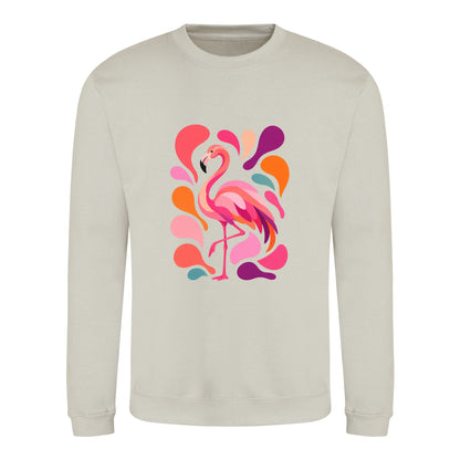 Blush in Motion Adult Sweatshirt - Freeform Fauna Natural Stone colour variant image