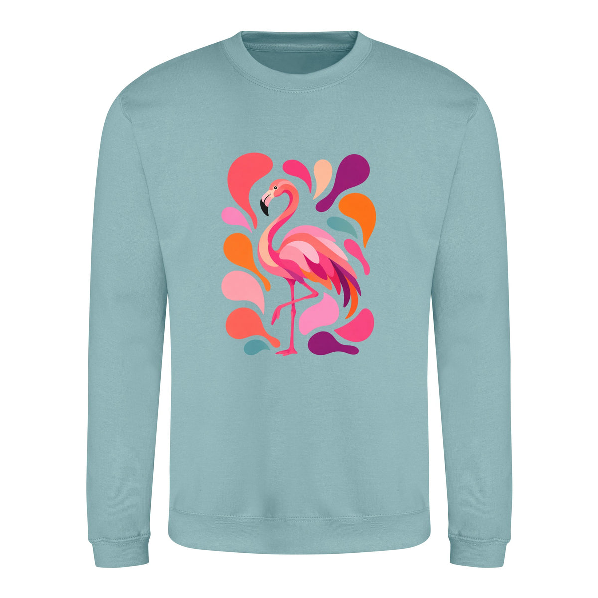 Blush in Motion Adult Sweatshirt - Freeform Fauna Seafoam colour variant image