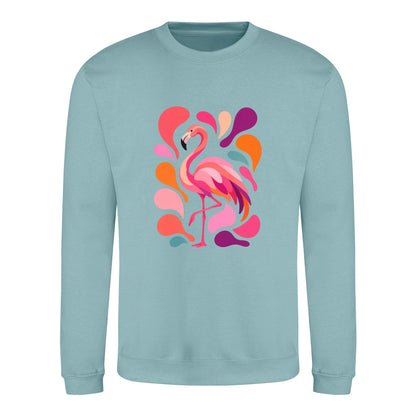Blush in Motion Adult Sweatshirt - Freeform Fauna Seafoam colour variant image
