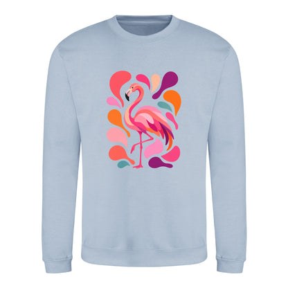 Blush in Motion Adult Sweatshirt - Freeform Fauna Sky Blue colour variant image