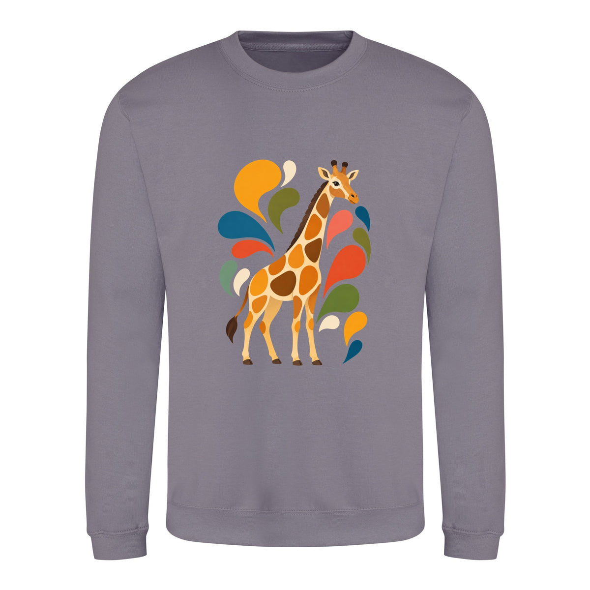 Sunlit Safari Adult Sweatshirt - Freeform Fauna Dusty Lilac colour variant image