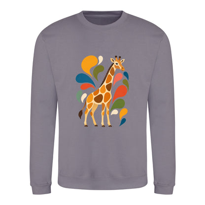 Sunlit Safari Adult Sweatshirt - Freeform Fauna Dusty Lilac colour variant image